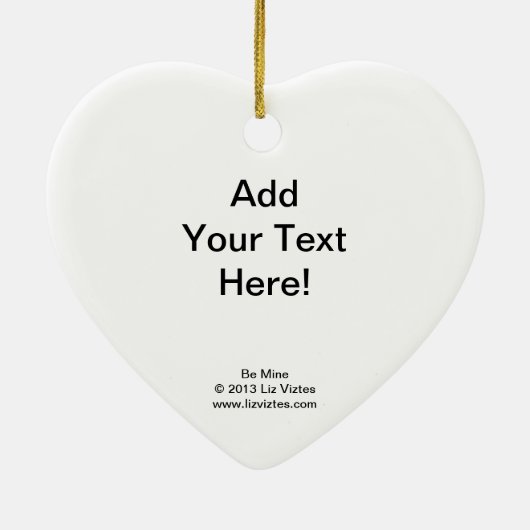 Warmtesieremornament van mijn Valentijn Keramisch Ornament (Achterkant)