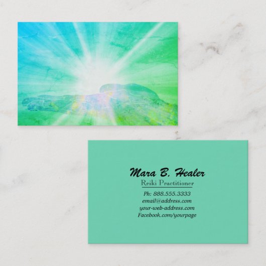 *~* Warmtestralers voor het genezen van licht Visitekaartje (Voorkant / Achterkant)