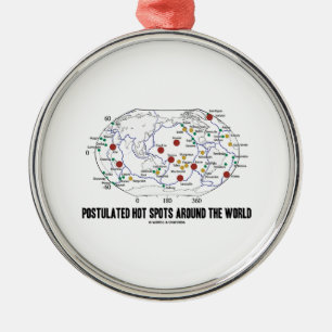Warmtevlekken over de hele wereld met postulatie ( metalen ornament
