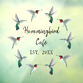 Warmtevogels met ruitvormige ademhaling raamsticker (Vel 3)