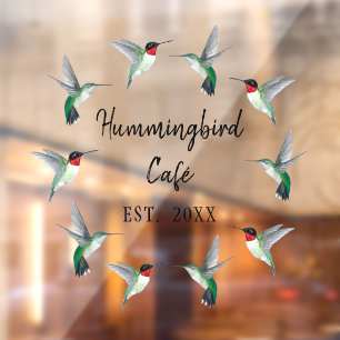 Warmtevogels met ruitvormige ademhaling raamsticker