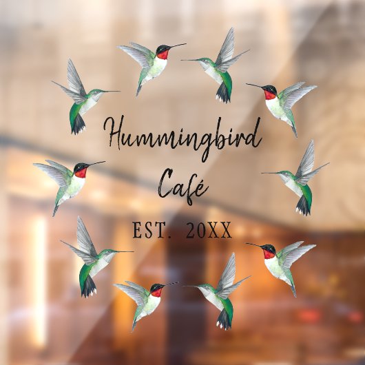 Warmtevogels met ruitvormige ademhaling raamsticker (Vel 2)