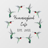 Warmtevogels met ruitvormige ademhaling raamsticker (Vel)