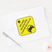 Warmtewaarschuwingsteststicker voor voetauto's ronde sticker (Envelop)