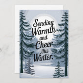 Warmth and Cheer Holiday - Kerst Kaart (Voorkant / Achterkant)