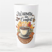 Warmth and Comfort - Cozy Autumn Coffee Latte Mok (Voorkant)