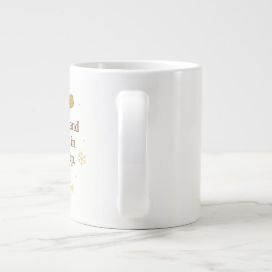 Warmth and Comfort | Cozy Christmas Mug  Grote Koffiekop (Achterkant)