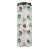 Warmwaterbeker met aardbeienspatjes thermosbeker (Achterkant)