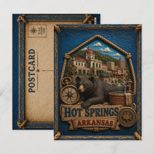 Warmwaterbronnen Arkansas Ansichtkaart Vintage Rei Briefkaart
