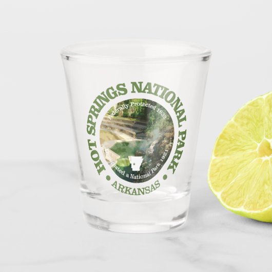 Warmwaterbronnen NP2 Shot Glas (Voorkant)