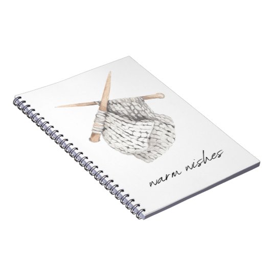 Warmwensen, breien, geweven notitieboek (Rechterzijde)