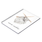 Warmwensen, breien, geweven notitieboek (Linkerzijde)