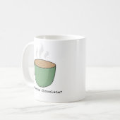 Warmwitte chocolade koffiemok (Voorkant links)