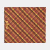 Warnautoniem Thema Plaid Patroon & Uw Tekst Fleece Deken (Voorkant (Horizontaal))