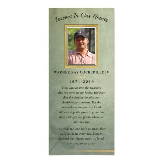 Warner Cockerille - voor altijd in ons hart Reclamekaart (Voorkant)