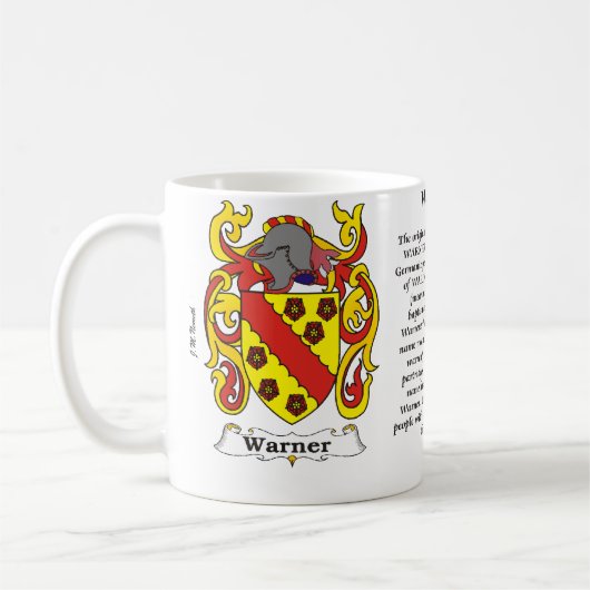 Warner Family Coat of Arm mok (Links)