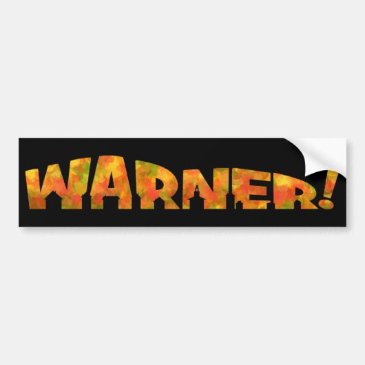 Warner - Herfst Design Bumpersticker (Voorkant)