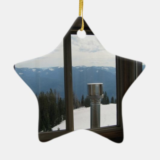 Warner Mountain Fire Lookout Keramisch Ornament (Achterkant)