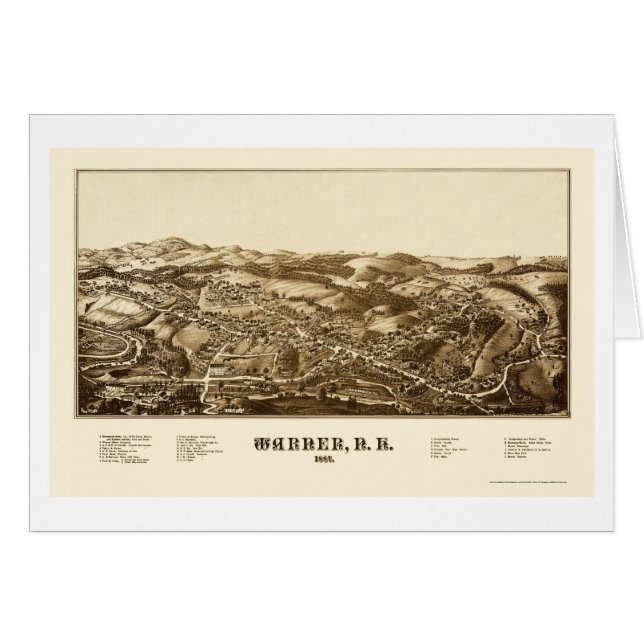 Warner, NH Panorama Map - 1887 (Voorkant Horizontaal)