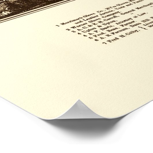 Warner, NH Panorama Map - 1887 Poster (Hoek)