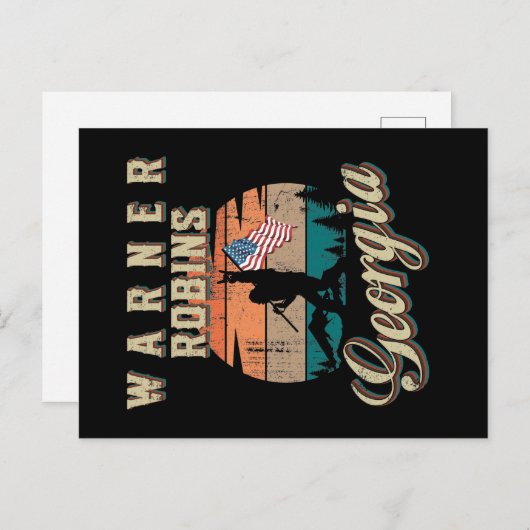 Warner Robins Georgia Briefkaart (Voorkant / Achterkant)