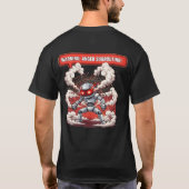 Warning Anger Subroutine! Funny Angry Robot Tech O T-shirt (Achterkant)