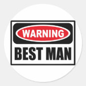 Warning BEST MAN Sticker (Voorkant)