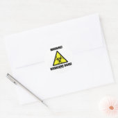 Warning! Biohazard Inside (Biohazard Sign Humor) Ronde Sticker (Envelop)