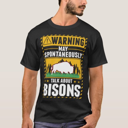 Warning Bison Water Buffalo T-shirt (Voorkant)