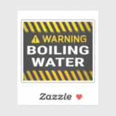 Warning Boiling Water Sticker (Vel)