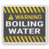 Warning Boiling Water Sticker (Voorkant)