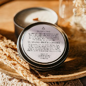 Warning Burning Instructions Candle Label