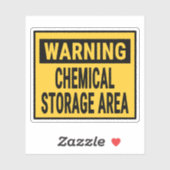 Warning Chemical Storage Area Sticker (Vel)