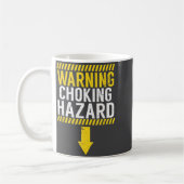 Warning Choking Hazard _ Funny Joke Gift For Men  Koffiemok (Links)
