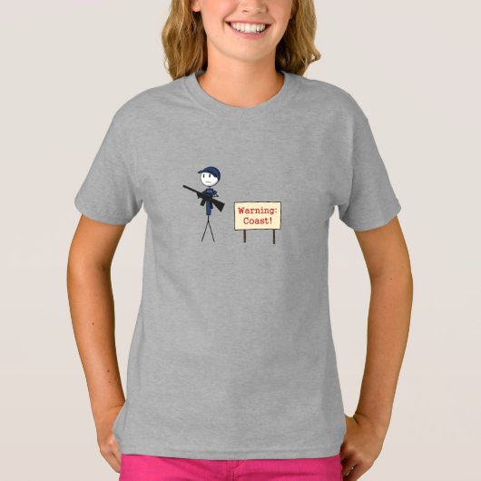 "Warning Coast" T-Shirt (Voorkant)