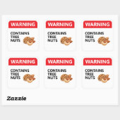 WARNING: CONTAINS TREE NUTS | Food Allergy Vierkante Sticker (Vel)