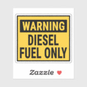 Warning Diesel Fuel Only Sticker (Vel)