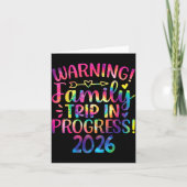 Warning Family Trip In Progress 2026  Kaart (Voorkant)