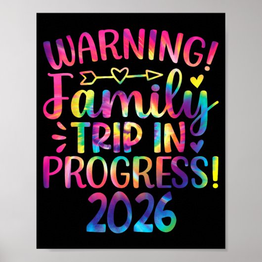 Warning Family Trip In Progress 2026 Poster (Voorkant)