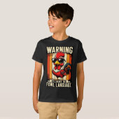 Warning Fluent In Fowl Language Chicken Rooster Fu T-shirt (Voorkant volledig)