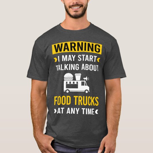 Warning Foodruckrucks vintage T-shirt (Voorkant)