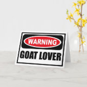 Warning GOAT LOVER-Wenskaart Kaart (Gele Bloem)