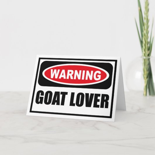 Warning GOAT LOVER-Wenskaart Kaart (Voorkant)