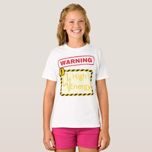 Warning: High Energy T-Shirt (Voorkant volledig)