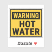 Warning Hot Water  Sticker (Vel)