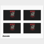 Warning I Am Falling For You | Cool Statement Rechthoekige Sticker (Vel)