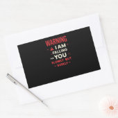 Warning I Am Falling For You | Cool Statement Rechthoekige Sticker (Envelop)