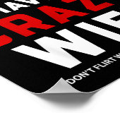 Warning I Have A Crazy Wife Poster (Hoek)