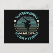 Warning I Jump Over Everything Park Briefkaart (Voorkant)