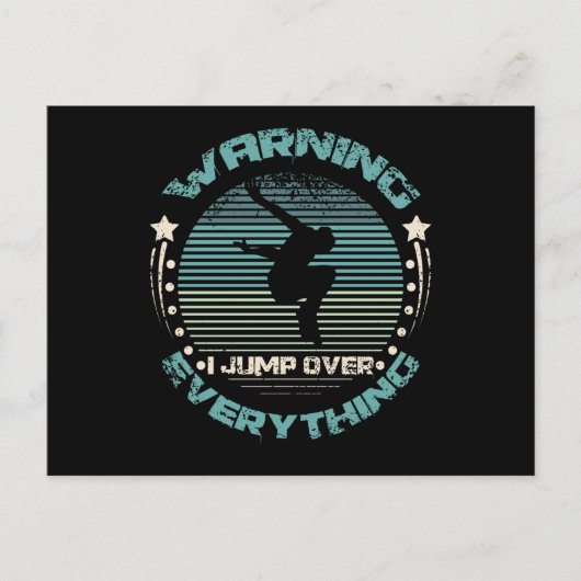 Warning I Jump Over Everything Park Briefkaart (Voorkant)